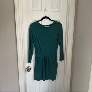 Everly Teal Long Sleeve Dress